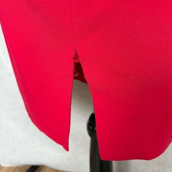 BCBGMAXAZRIA Evelyn Red Sleeveless Bodycon Dress Women's Size 6 Formal with flaw - Picture 9 of 9